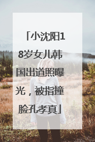 小沈阳18岁女儿韩国出道照曝光，被指撞脸孔孝真