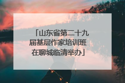 山东省第二十九届基层作家培训班在聊城临清举办