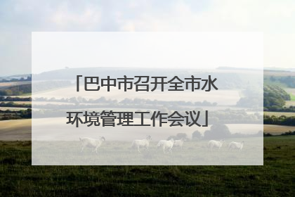 巴中市召开全市水环境管理工作会议