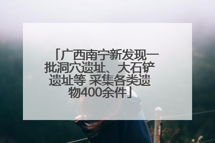 广西南宁新发现一批洞穴遗址、大石铲遗址等 采集各类遗物400余件
