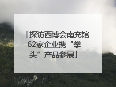 探访西博会南充馆 62家企业携“拳头”产品参展