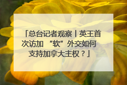 总台记者观察丨英王首次访加 “软”外交如何支持加拿大主权？