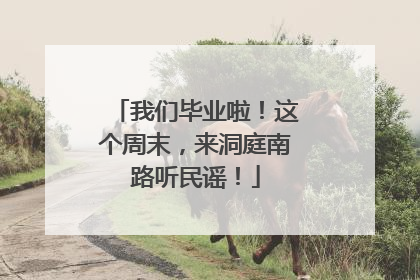 我们毕业啦！这个周末，来洞庭南路听民谣！