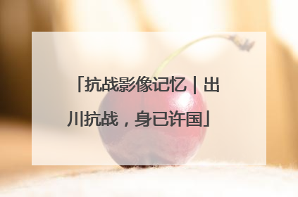 抗战影像记忆｜出川抗战，身已许国