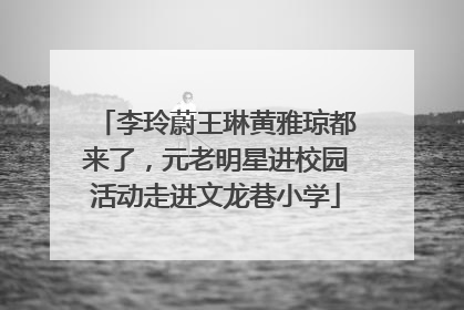 李玲蔚王琳黄雅琼都来了，元老明星进校园活动走进文龙巷小学