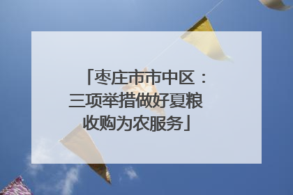 枣庄市市中区：三项举措做好夏粮收购为农服务