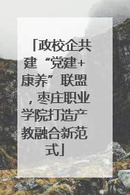 政校企共建“党建+康养”联盟，枣庄职业学院打造产教融合新范式