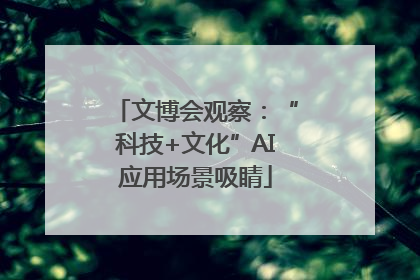 文博会观察：“科技+文化”AI应用场景吸睛