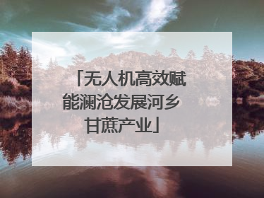 无人机高效赋能澜沧发展河乡甘蔗产业