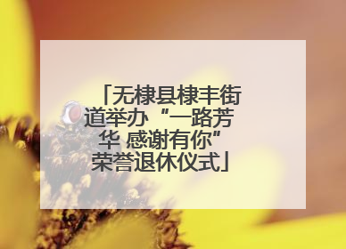 无棣县棣丰街道举办“一路芳华 感谢有你”荣誉退休仪式