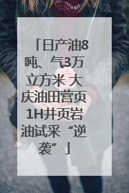 日产油8吨、气3万立方米 大庆油田营页1H井页岩油试采“逆袭”