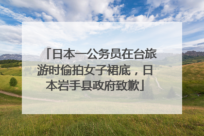日本一公务员在台旅游时偷拍女子裙底，日本岩手县政府致歉