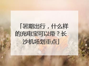暑期出行，什么样的充电宝可以带？长沙机场划重点