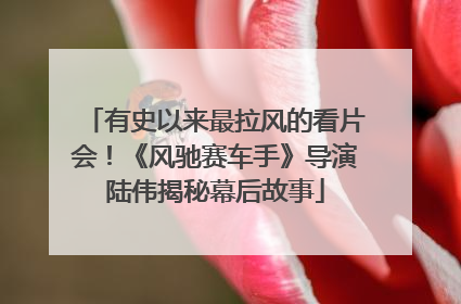 有史以来最拉风的看片会！《风驰赛车手》导演陆伟揭秘幕后故事