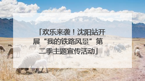 欢乐来袭！沈阳站开展“我的铁路风景”第二季主题宣传活动