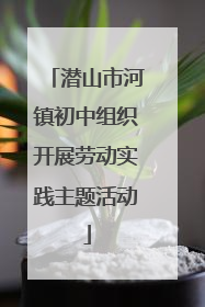 潜山市河镇初中组织开展劳动实践主题活动