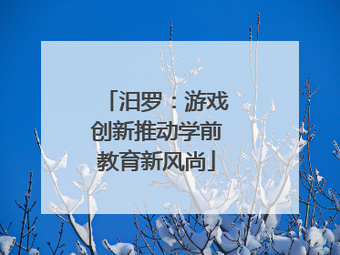 汨罗：游戏创新推动学前教育新风尚