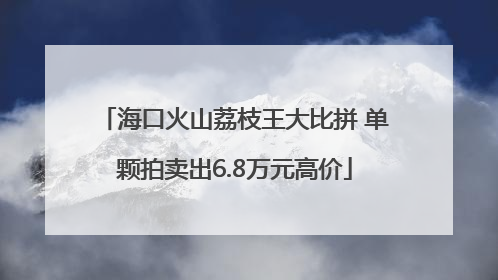 海口火山荔枝王大比拼 单颗拍卖出6.8万元高价