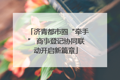 济青都市圈“牵手” 商事登记协同联动开启新篇章