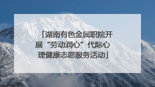 湖南有色金属职院开展“劳动润心”代际心理健康志愿服务活动