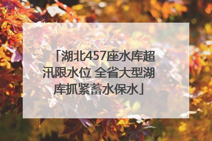 湖北457座水库超汛限水位 全省大型湖库抓紧蓄水保水