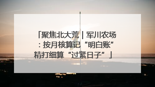 聚焦北大荒｜军川农场：按月核算记“明白账”精打细算“过紧日子”