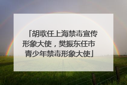 胡歌任上海禁毒宣传形象大使，樊振东任市青少年禁毒形象大使