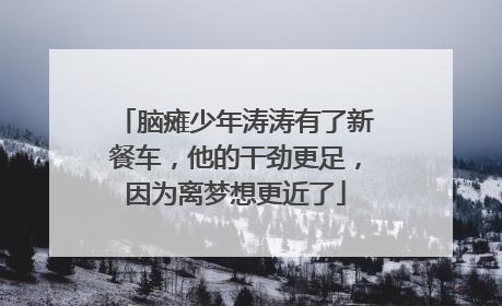 脑瘫少年涛涛有了新餐车，他的干劲更足，因为离梦想更近了