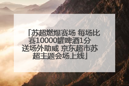 苏超燃爆赛场 每场比赛10000罐啤酒1分送场外助威 京东超市苏超主题会场上线