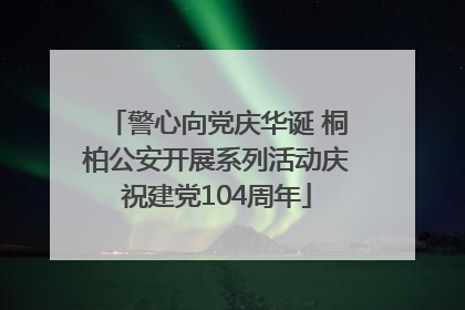 警心向党庆华诞 桐柏公安开展系列活动庆祝建党104周年