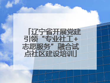 辽宁省开展党建引领“专业社工+志愿服务”融合试点社区建设培训