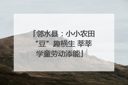 邻水县：小小农田“豆”趣横生 莘莘学童劳动添能