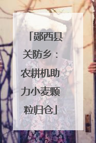 郧西县关防乡：农耕机助力小麦颗粒归仓