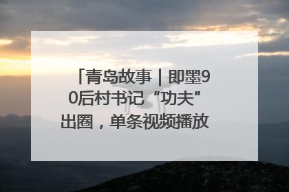 青岛故事｜即墨90后村书记“功夫”出圈，单条视频播放量过600万