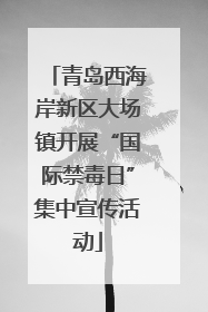 青岛西海岸新区大场镇开展“国际禁毒日”集中宣传活动
