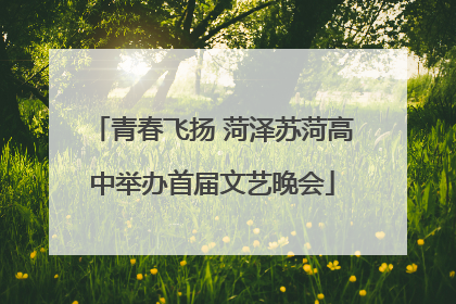青春飞扬 菏泽苏菏高中举办首届文艺晚会
