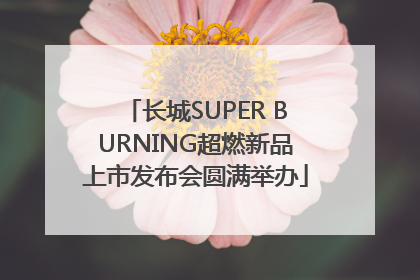 长城SUPER BURNING超燃新品上市发布会圆满举办
