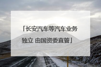 长安汽车等汽车业务独立 由国资委直管