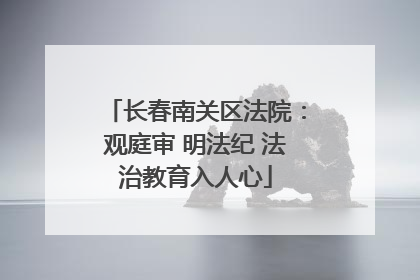 长春南关区法院：观庭审 明法纪 法治教育入人心