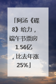 阿汤《碟8》给力，端午节票房1.56亿，比去年涨25%