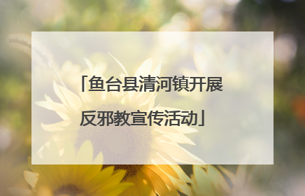 鱼台县清河镇开展反邪教宣传活动