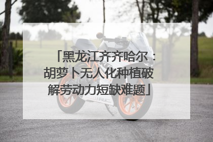 黑龙江齐齐哈尔：胡萝卜无人化种植破解劳动力短缺难题
