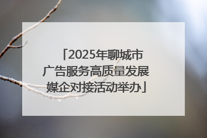 2025年聊城市广告服务高质量发展媒企对接活动举办