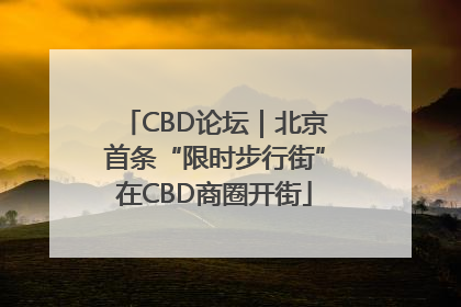 CBD论坛｜北京首条“限时步行街”在CBD商圈开街
